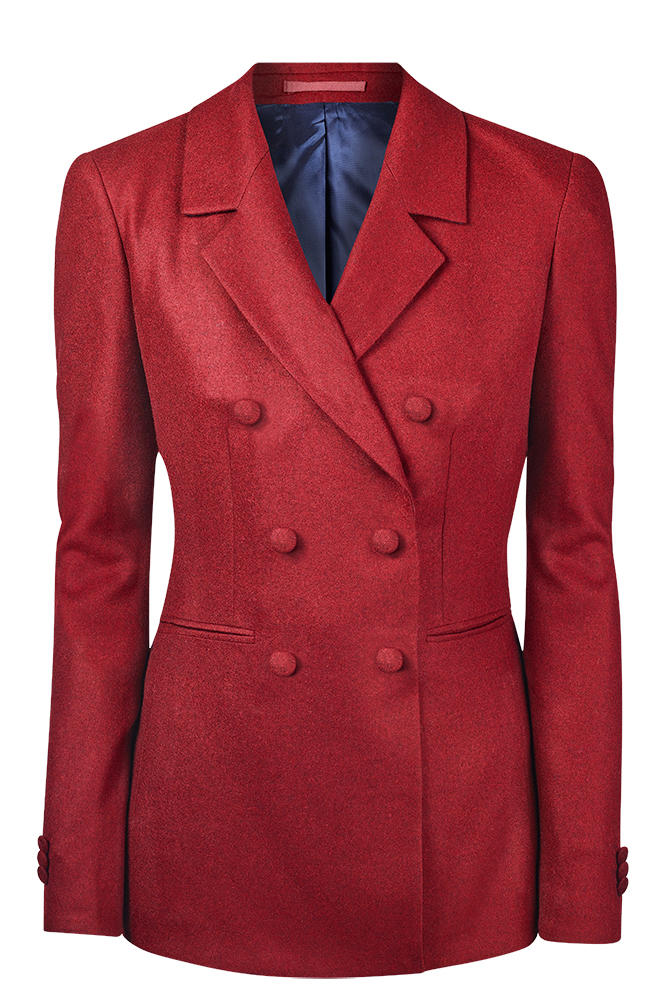 Damenblazer Feinloden, bordeauxrot