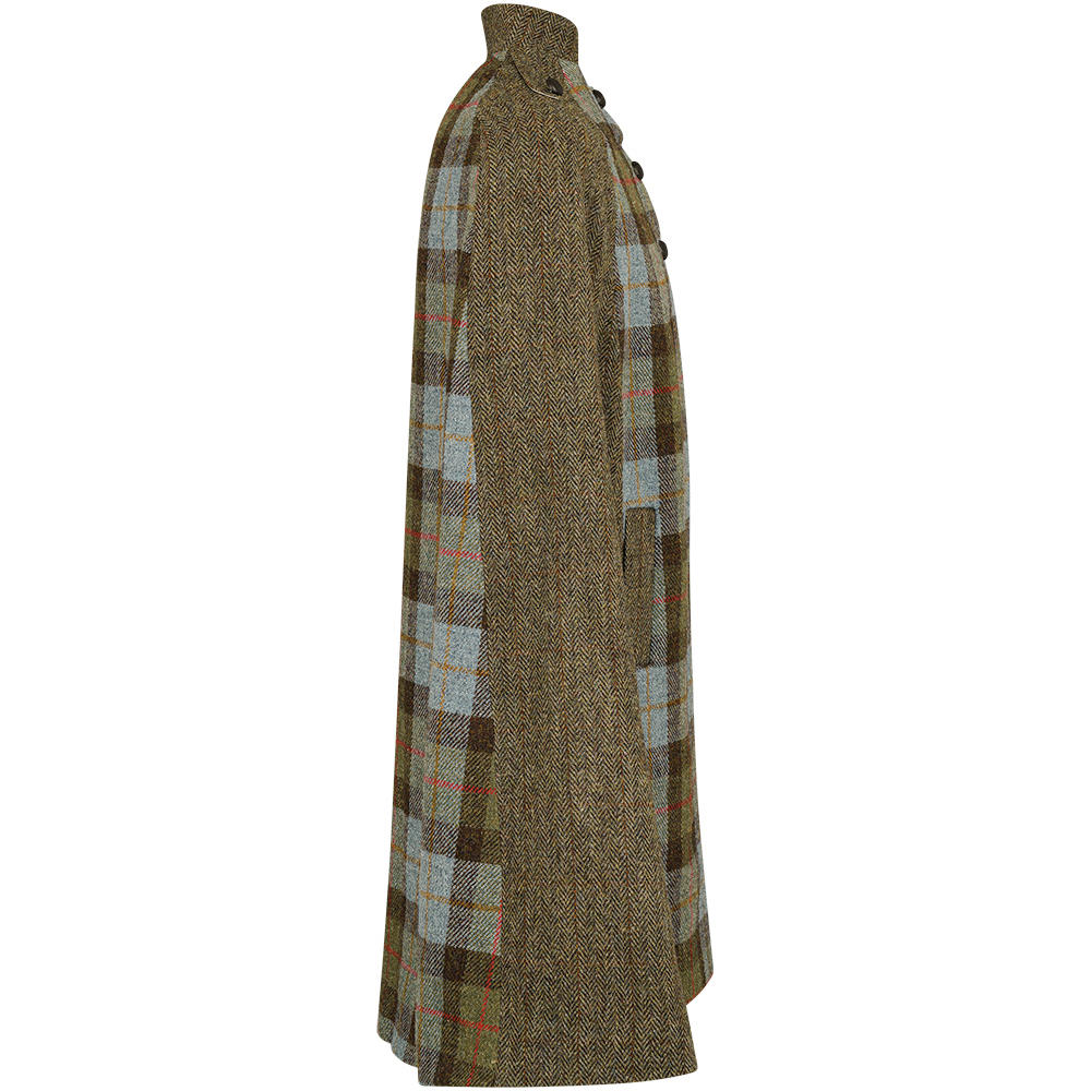 Sara Tiara Tweed-Long-Cape, braun/blau/grün/rot, Onesize
