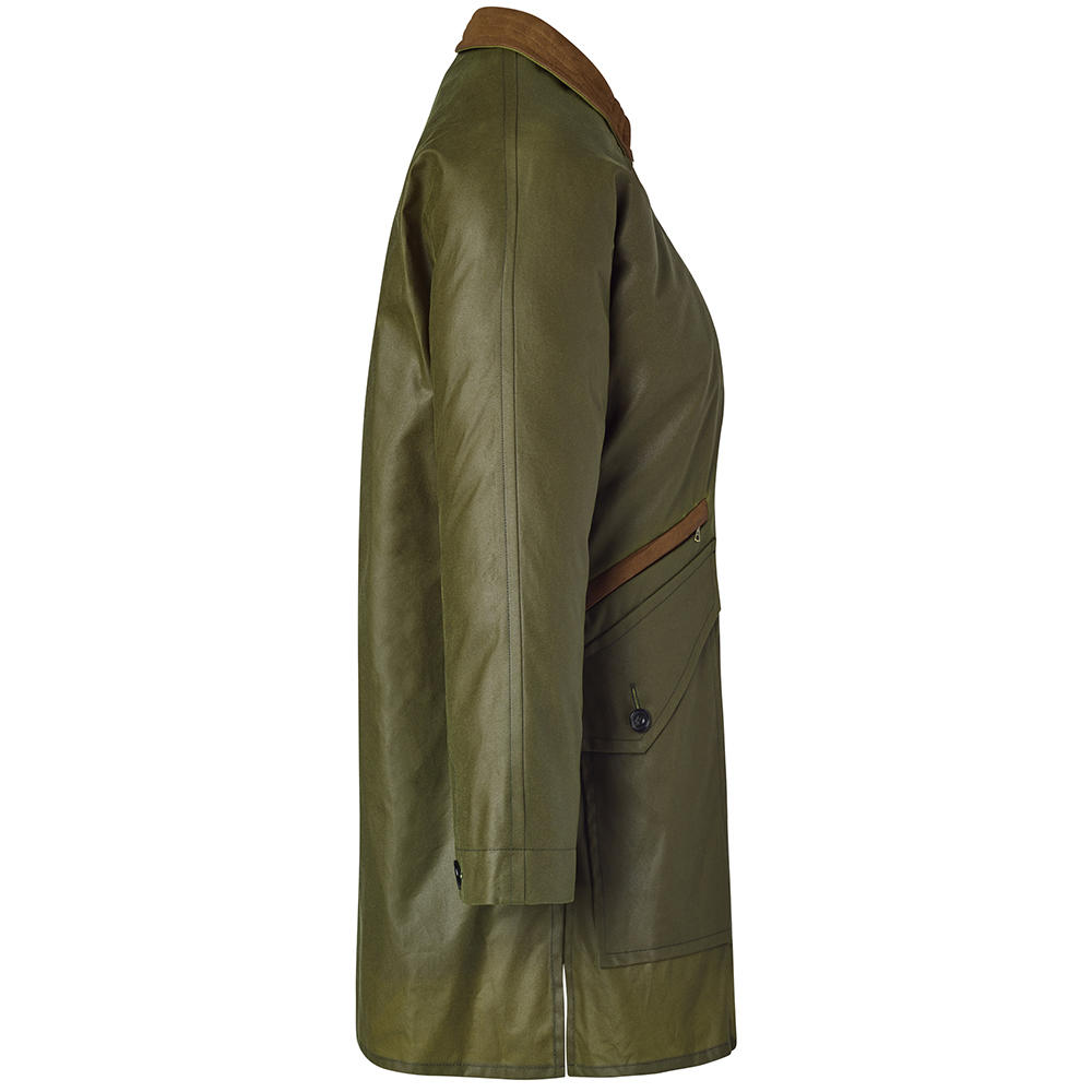 Damen Wachsjacke, grün