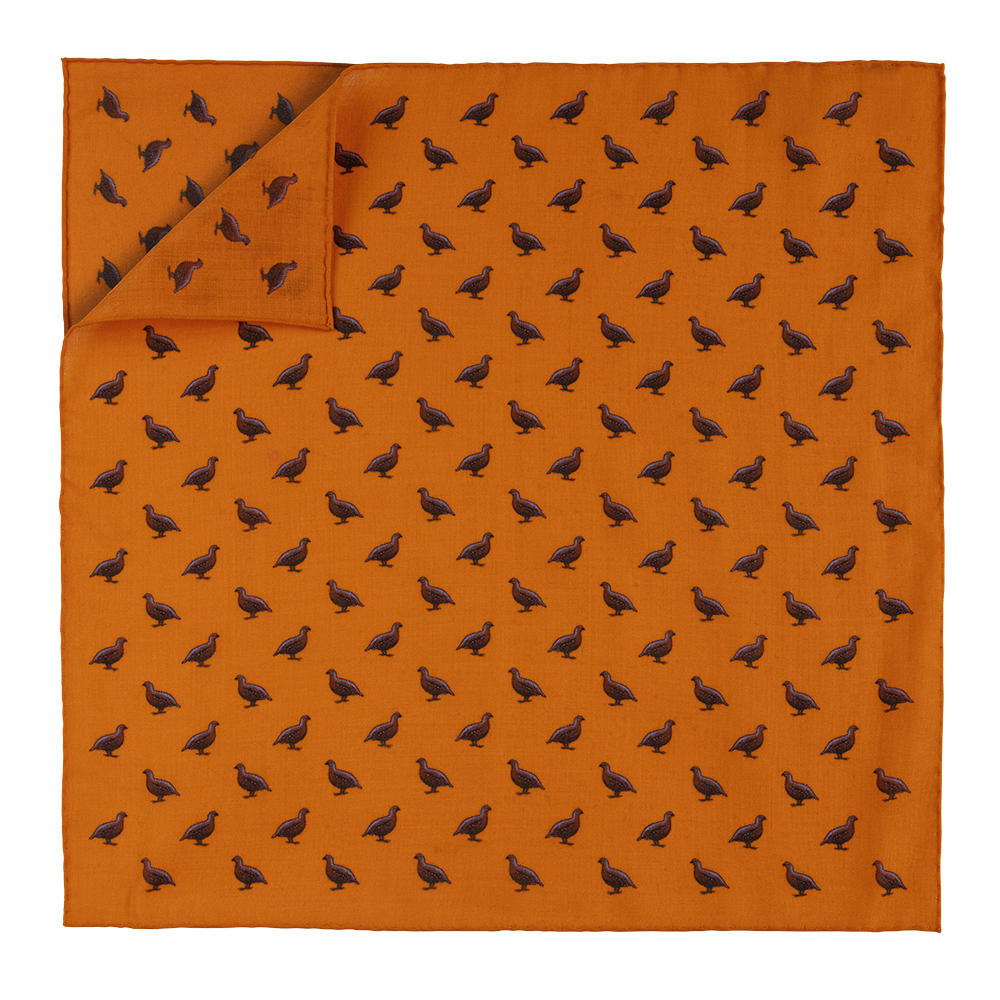 Einstecktuch, Wachtel klein, 43 x 43 cm