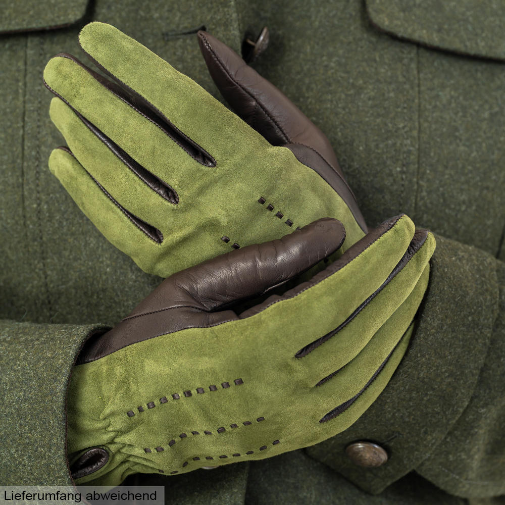 Damen Handschuhe LYON, Ziegenvelours & Lammnappa