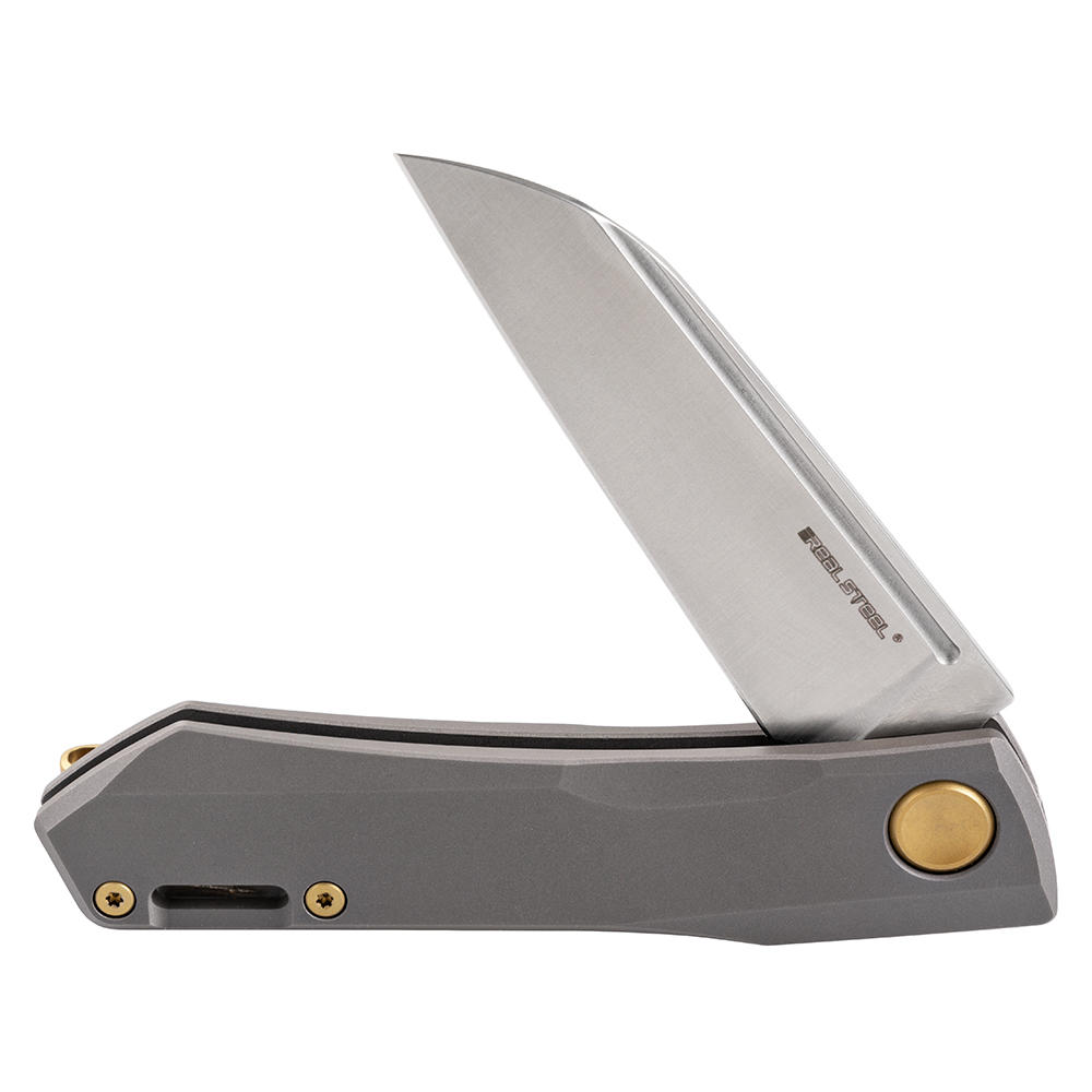 Real Steel® Solis Klappmesser, Titan, grau/gold