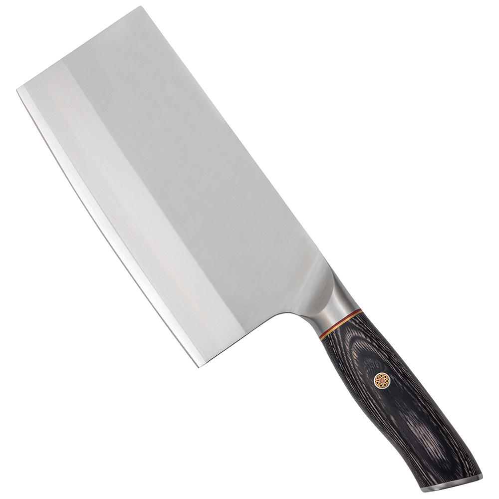Couteau de cuisine chinois, bois de Pakka noir