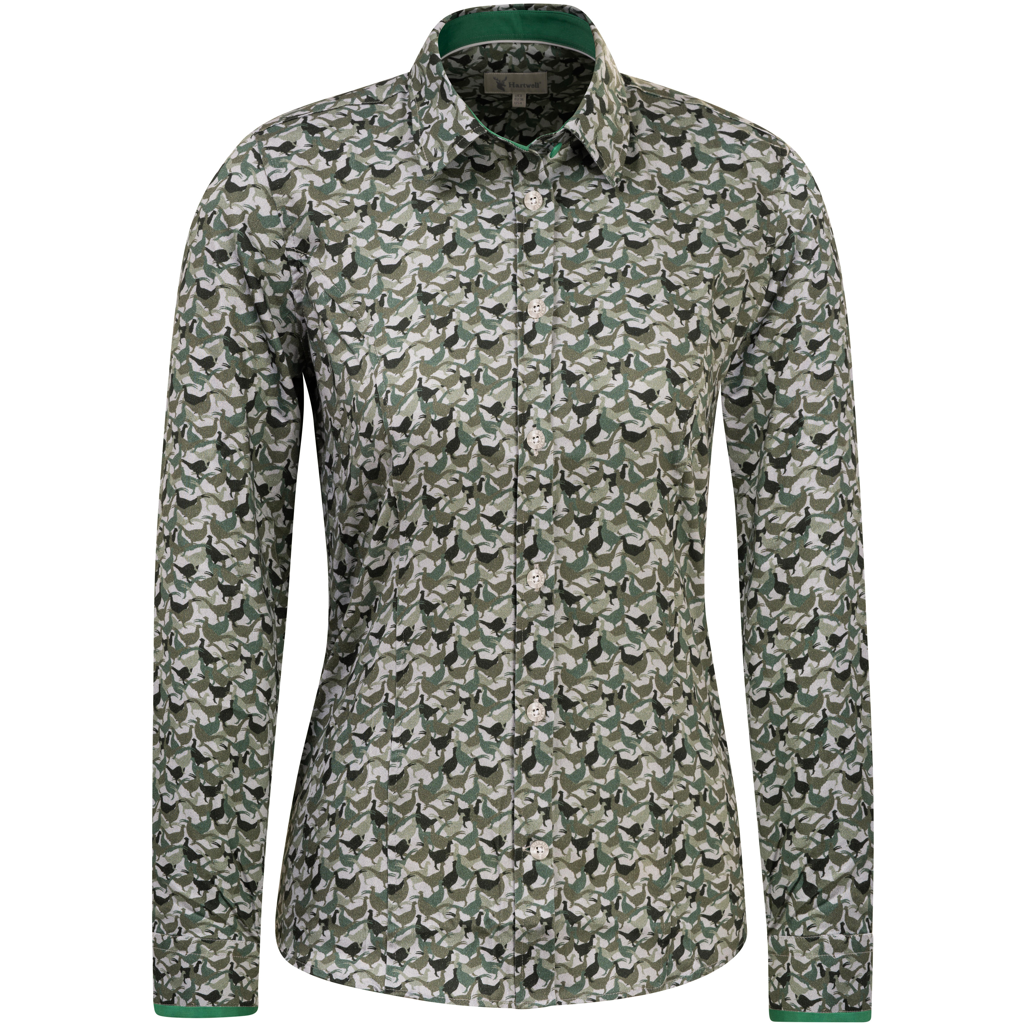 Hartwell Damen Bluse Layla, grün, Fasane