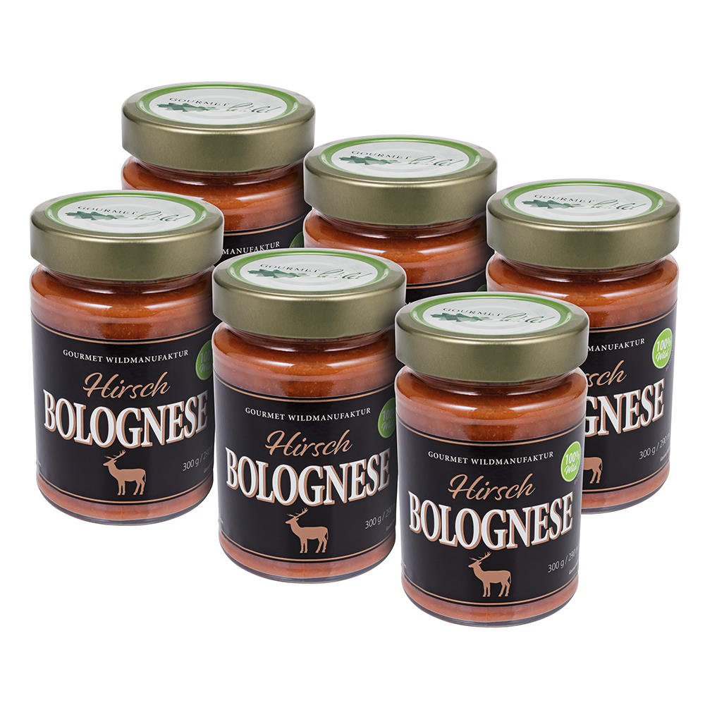 Gourmet Wild Hirsch-Bolognese, 6 x 300 g