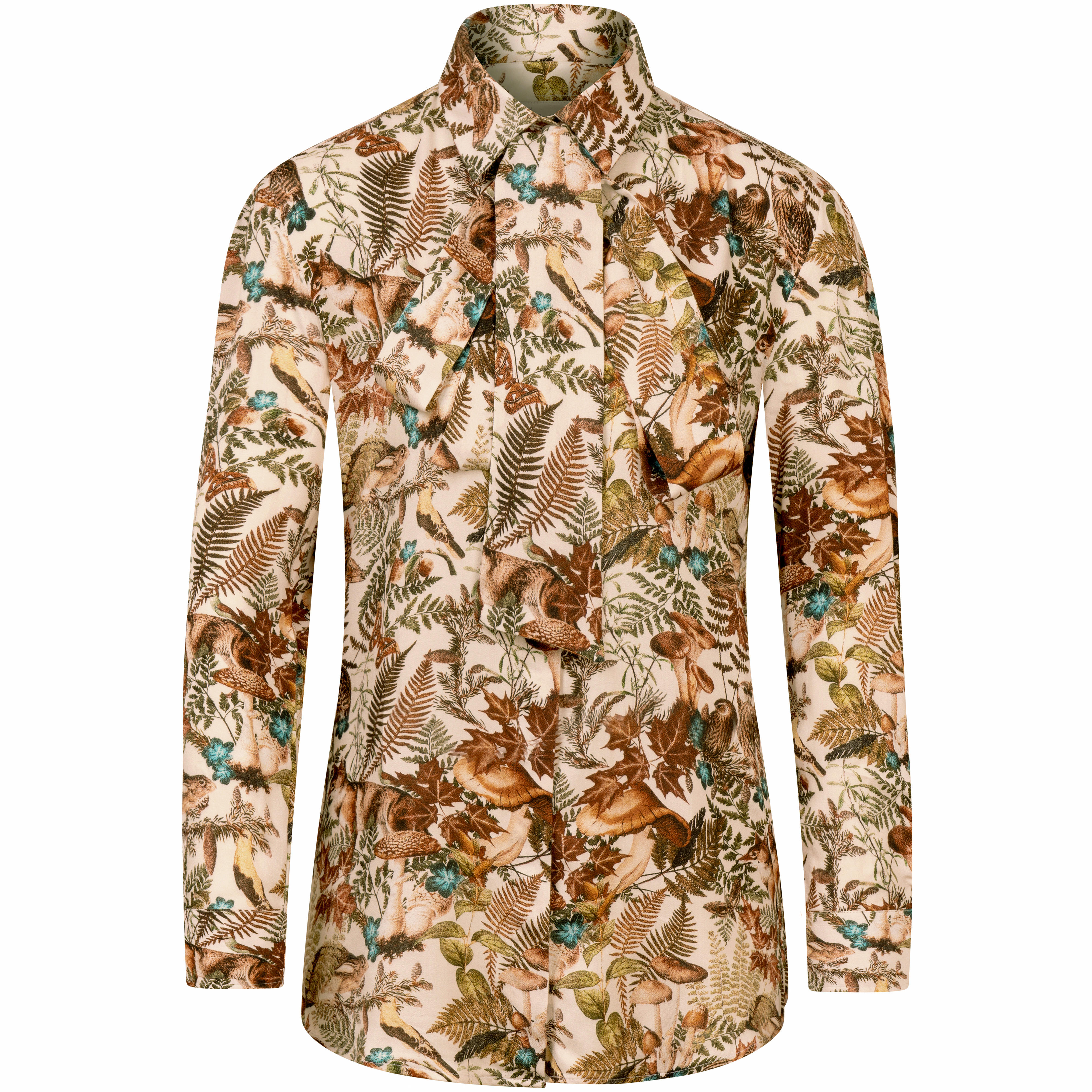 Hartwell »Lisa« Ladies' Blouse, Brown, Animals & Plants