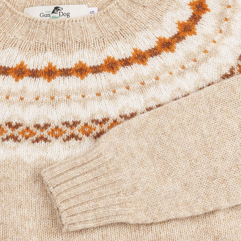 Damenpullover Fair Isle-Passe, beige