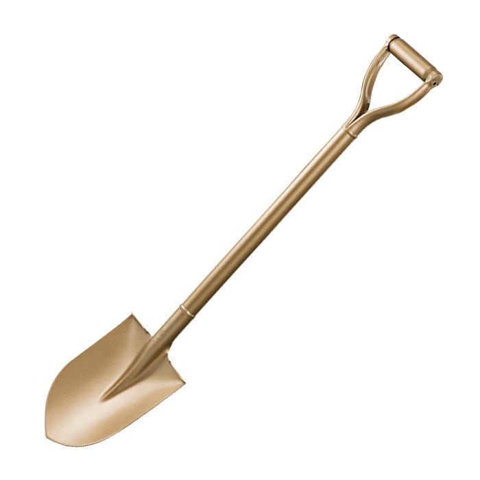 Pelle bêche pointue » Golden Elephant «, en acier massif, 82 cm