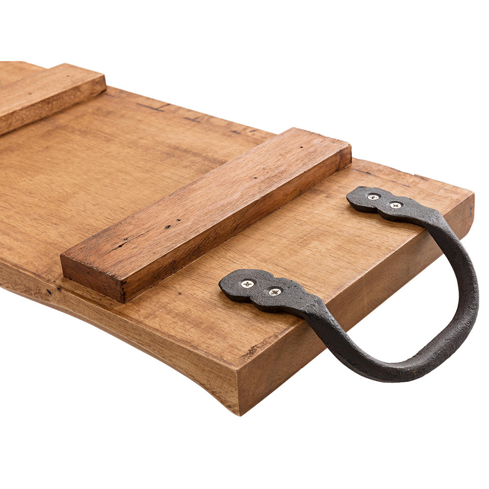 Planche à servir, bois d’hévéa, rustique, petite