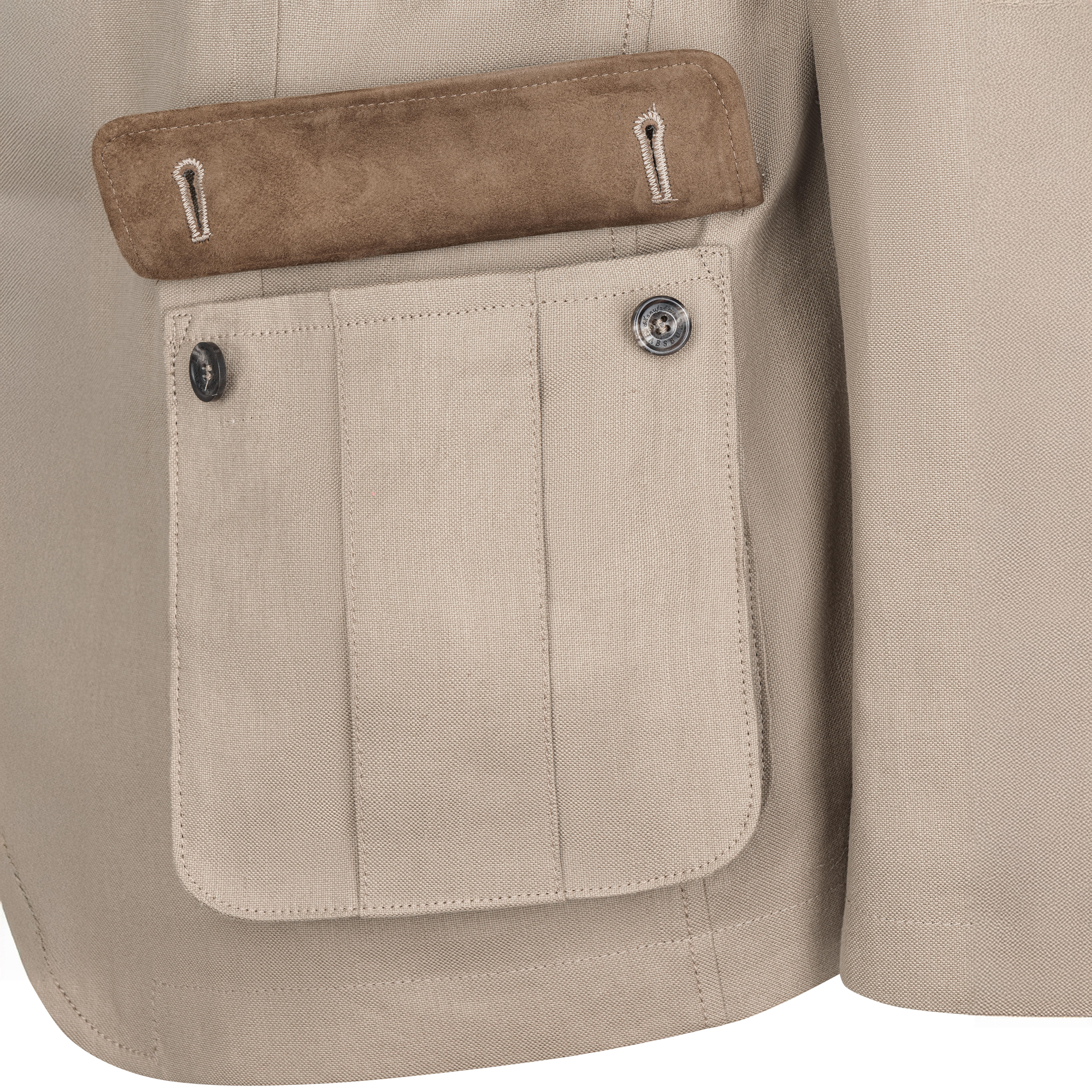 Habsburg Herren Baumwoll/Leinen Jacke »Rastenfeld«, beige, Größe 54