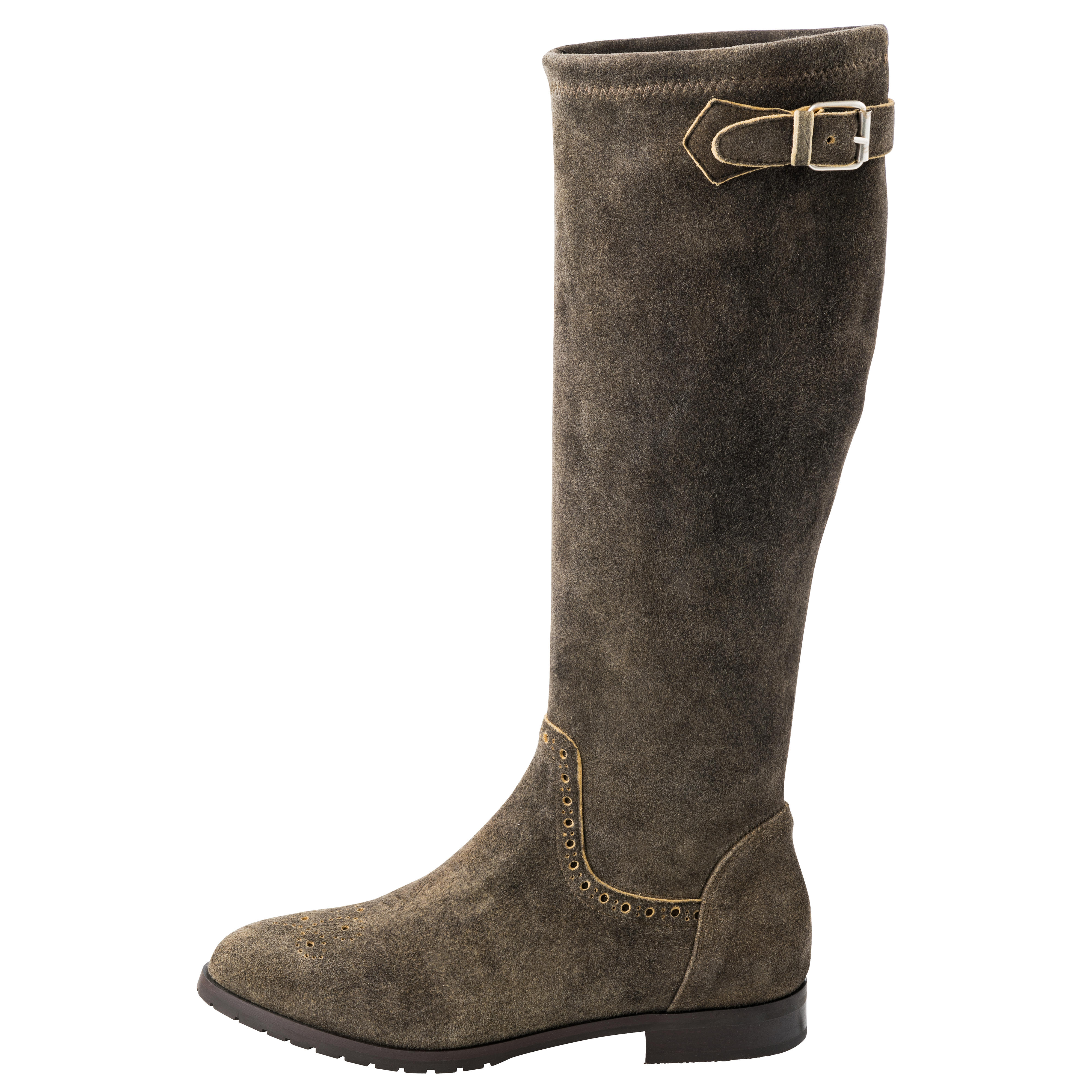 Damen Velours-Stretchstiefel