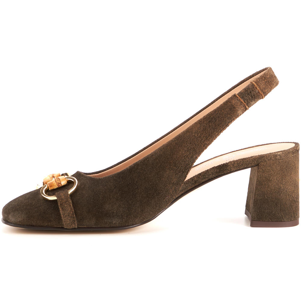 Damen Antikbock-Slingpumps, akazie