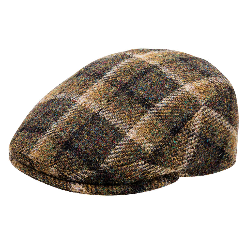 Bonnet Harris Tweed, vert/gris