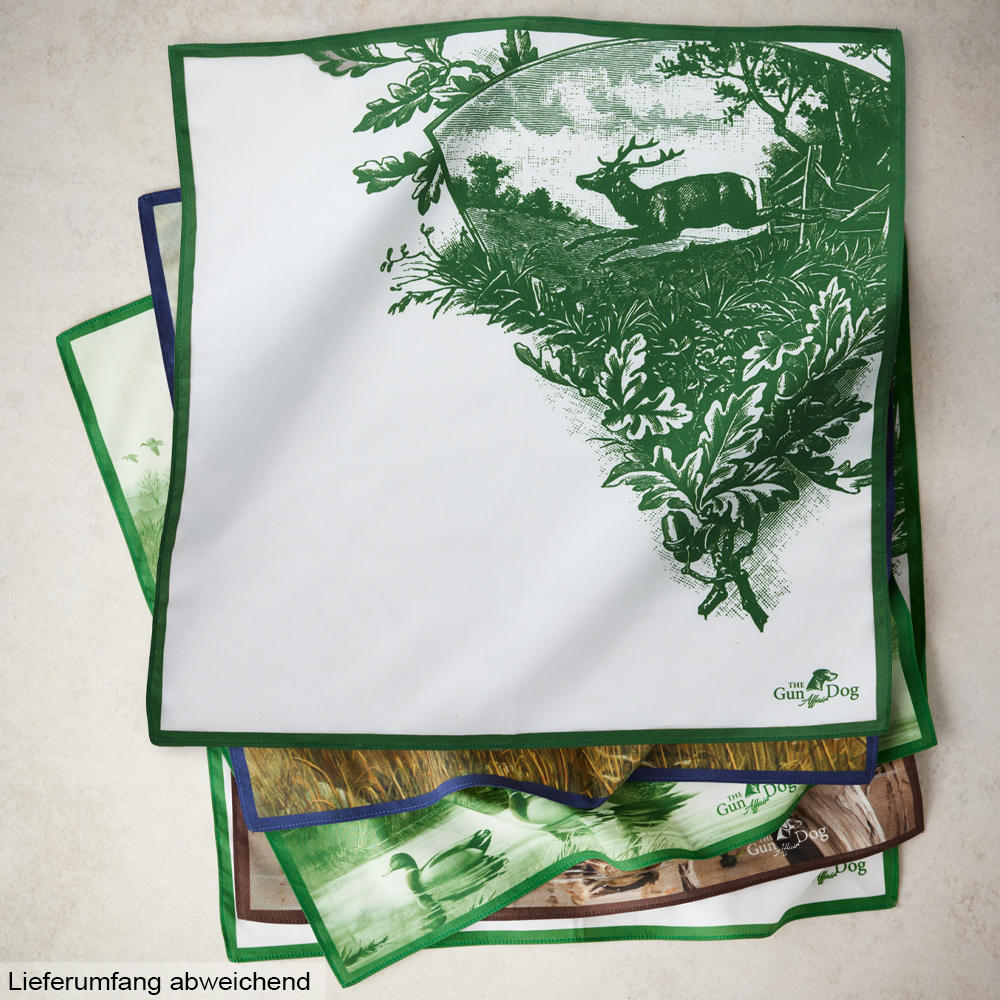 Mouchoir » Cerf «, blanc/vert