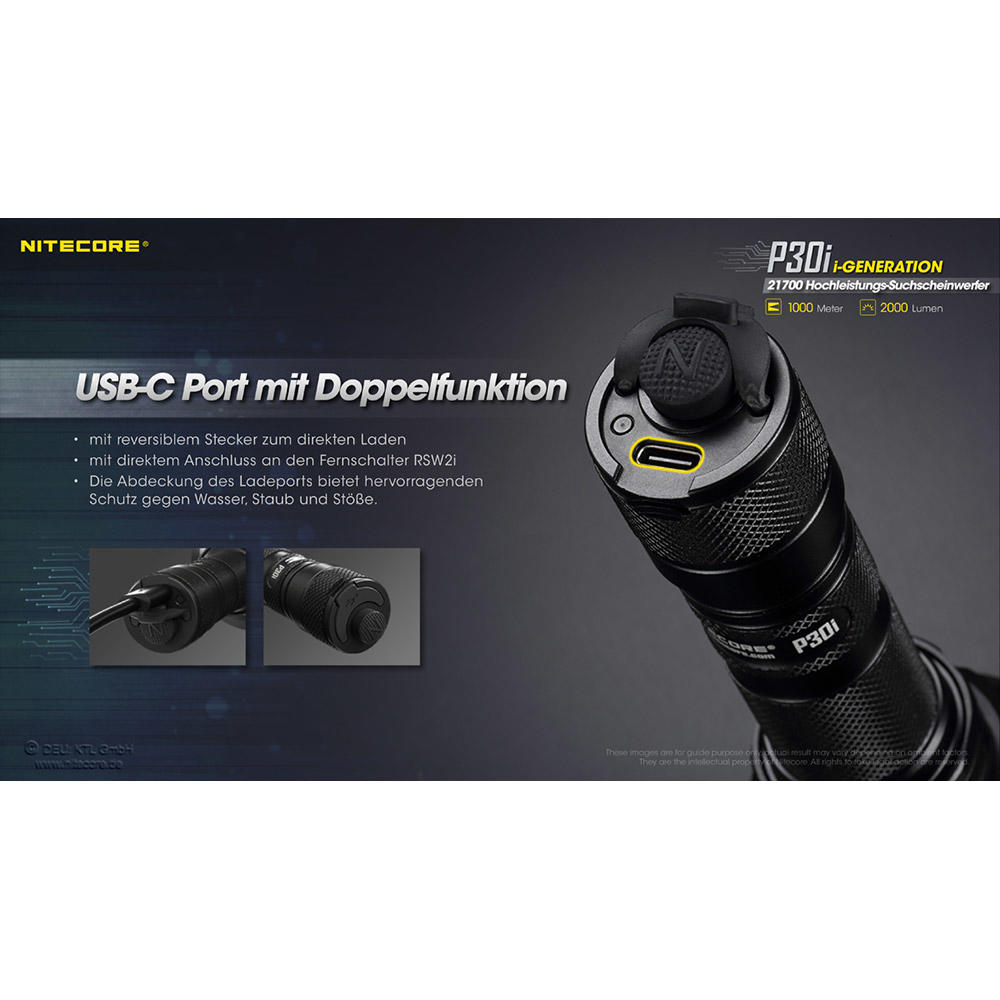 Jeu de chasse Nitecore® P30i, 2000 lm