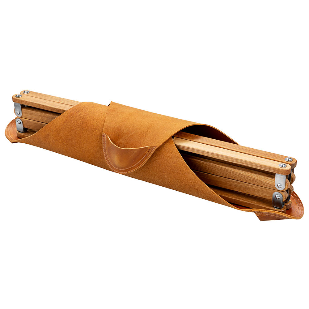 Kampierhocker Eiche, Leder