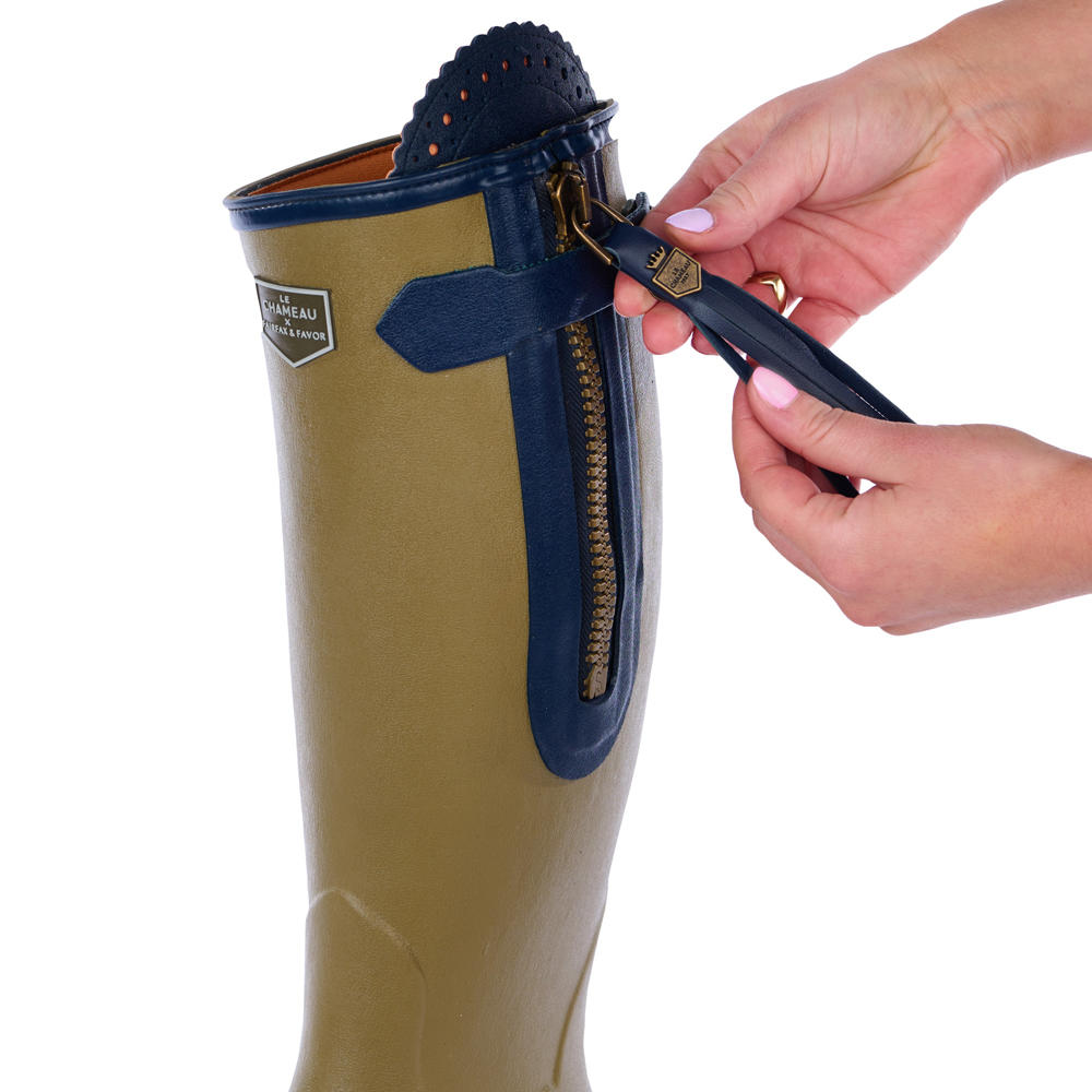 Le Chameau Damen-Gummistiefel L'Alliance, Neoprenfutter, vert vierzon