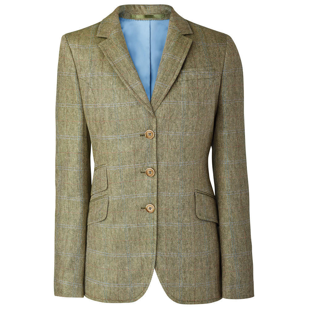 Damenblazer Seide, oliv