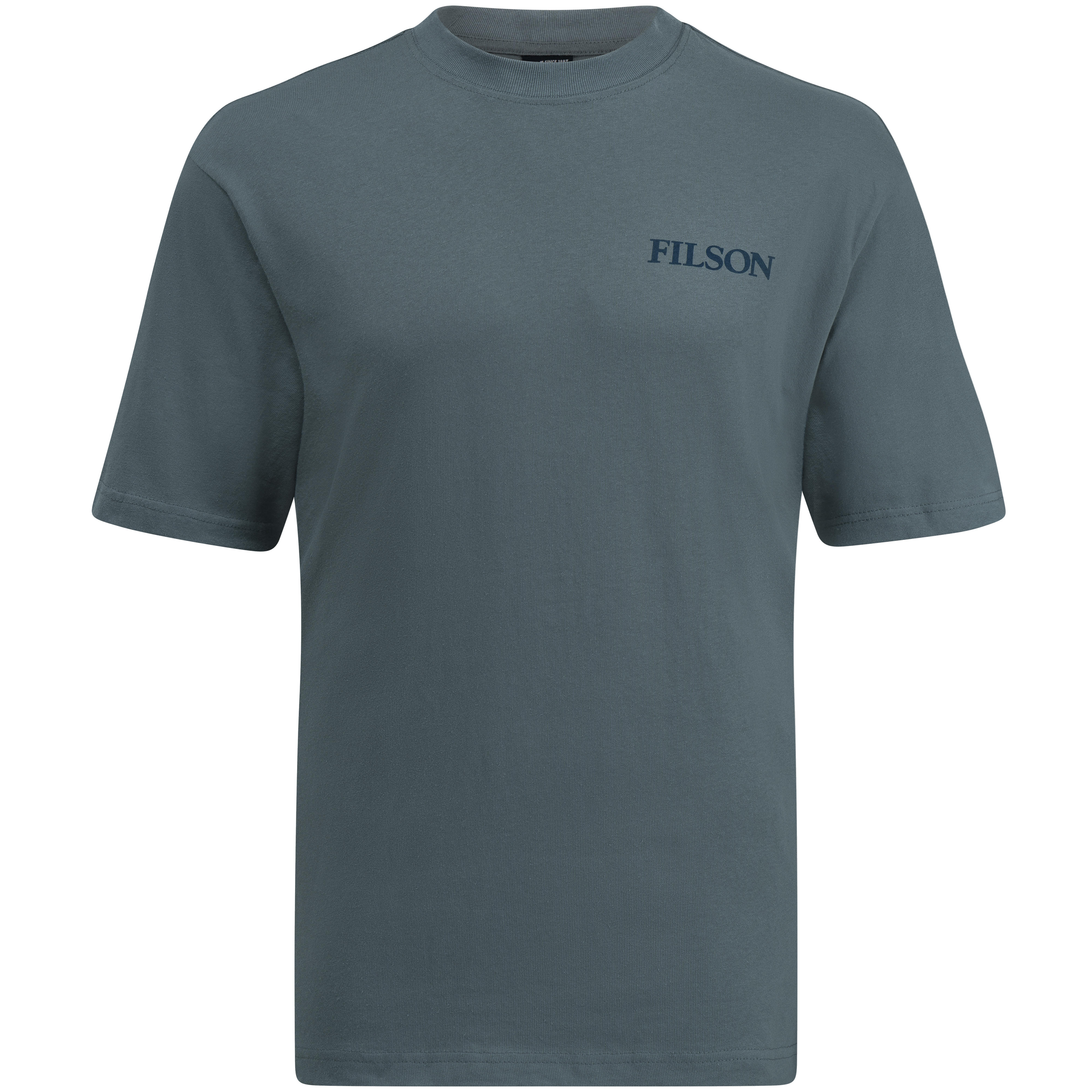 Filson S/S Pioneer Graphic T-Shirt, Balsam Green/Salmon