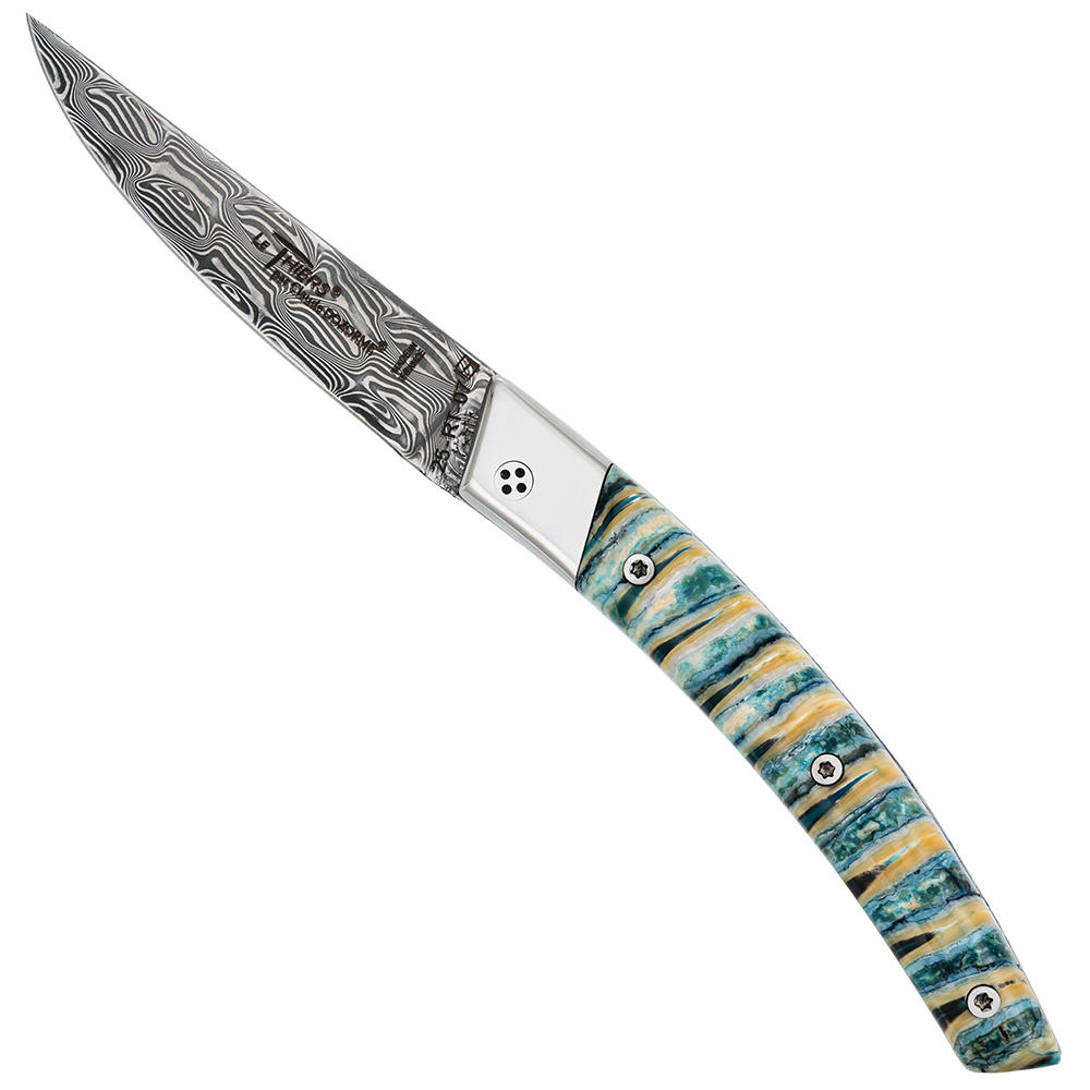 Couteaux pliants Le Thiers® RLT Damas, molaire de mammouth