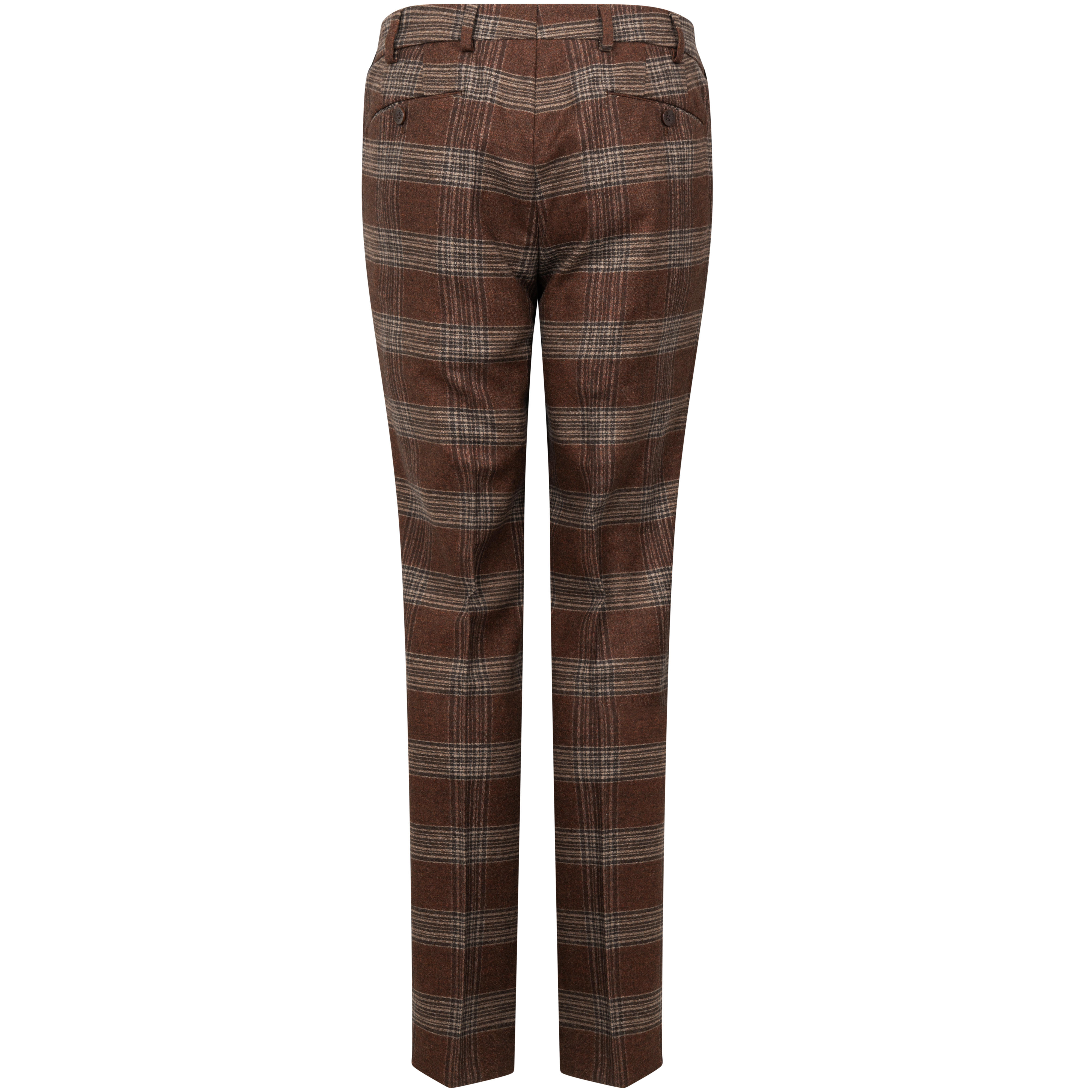 Pantalon en laine pour homme Meyer » Bonn «, à carreaux/marron