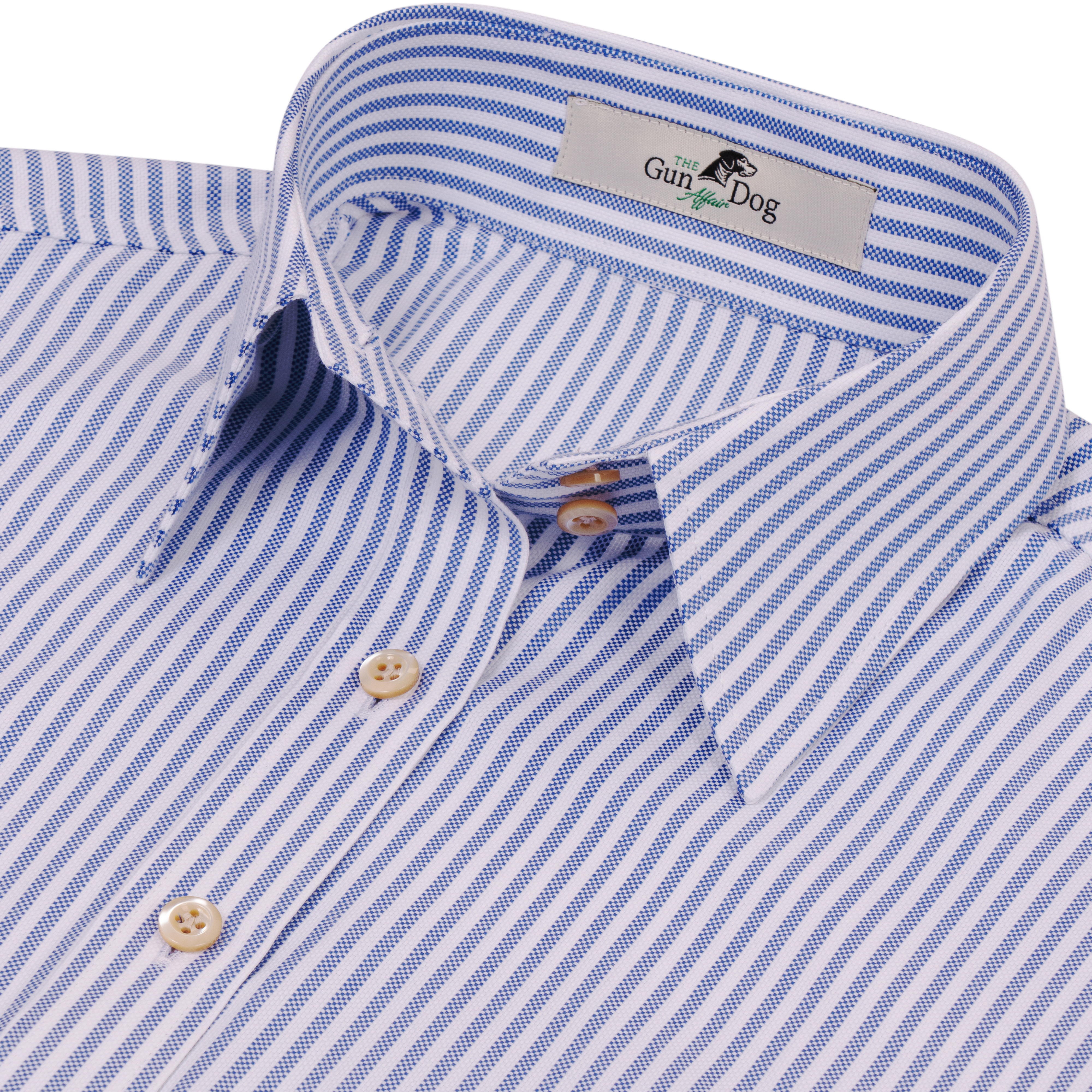 Damenbluse »Chloe«, Oxford, blau/weiß