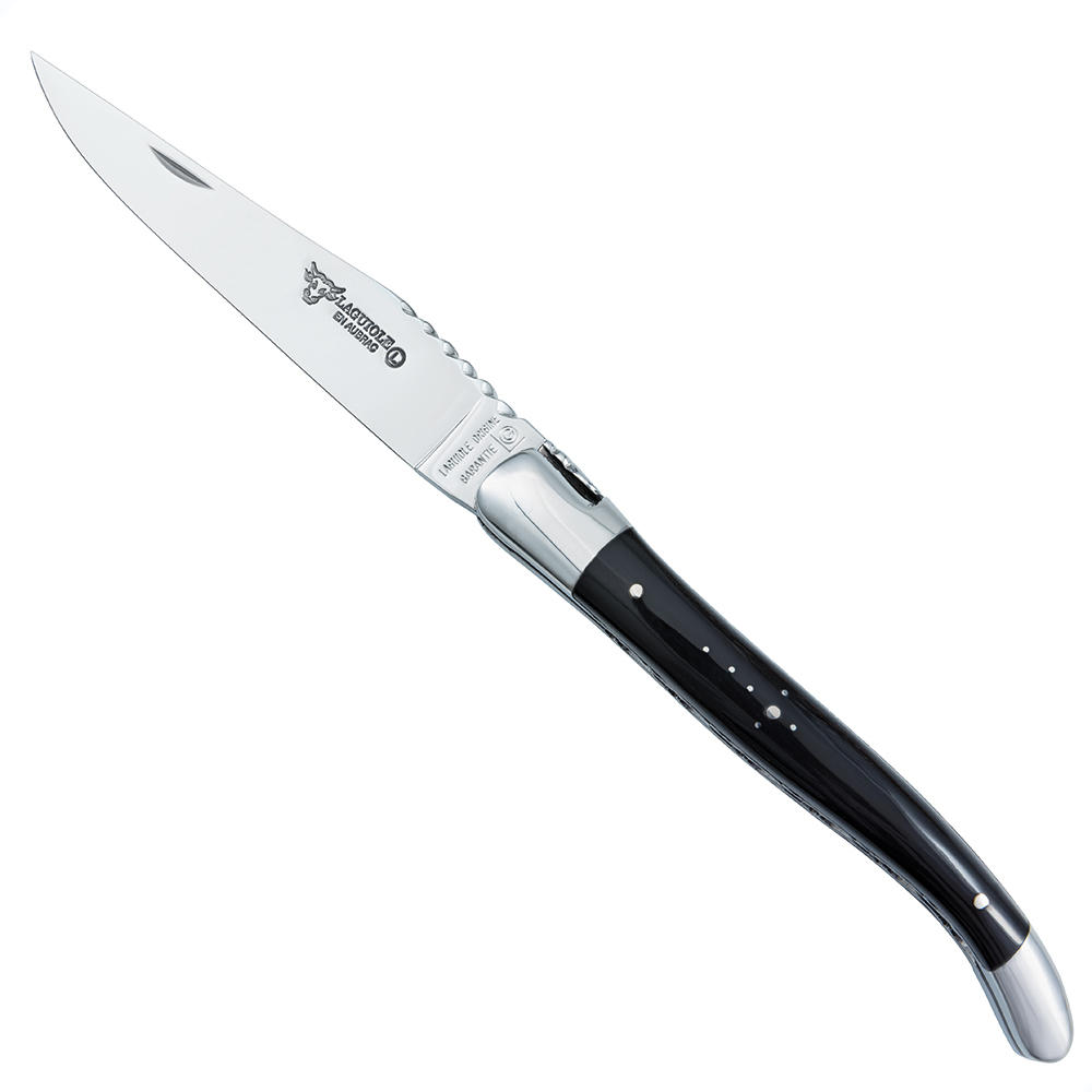 Laguiole Klappmesser mit Doppelplatine, Büffelhorn