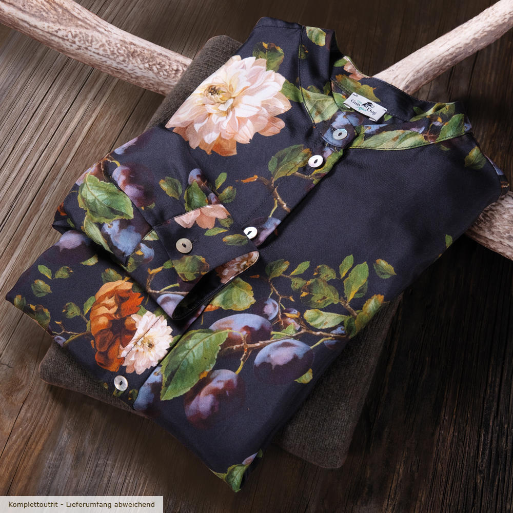 Seidenbluse Allover Print, Blumen