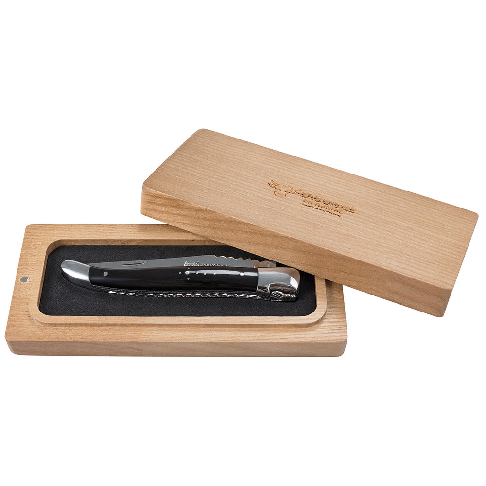 Laguiole Klappmesser mit Doppelplatine, Büffelhorn