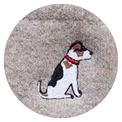 beige (Motiv: Jack Russell)
