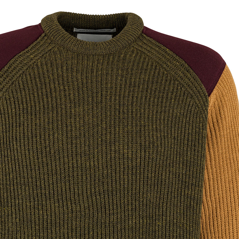 Pull pour homme Peregrine » Thomas «, vert olive/rioja/blé