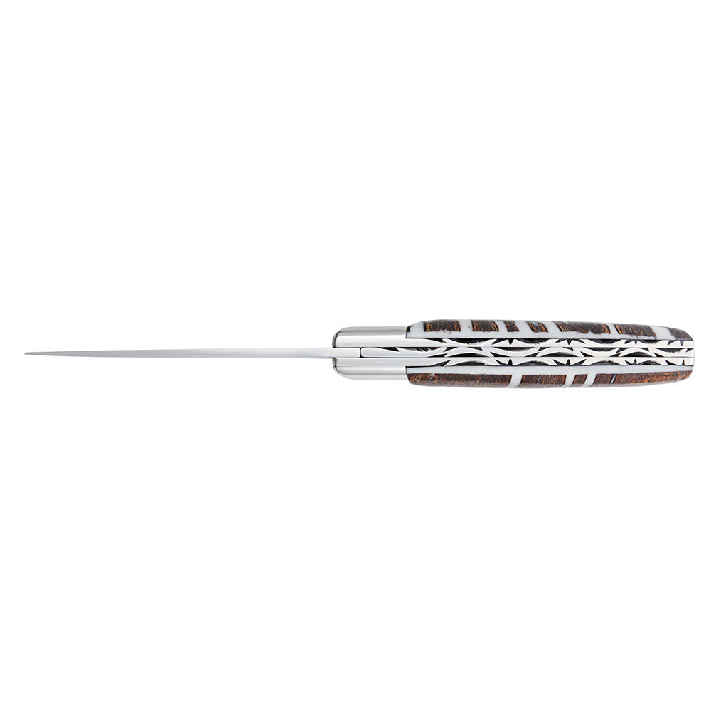 Le Thiers® RLT Klappmesser Damast Banksia, weiß