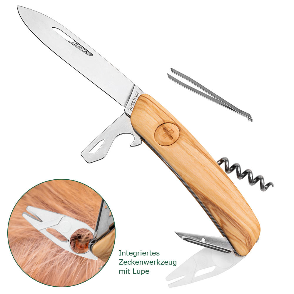 SWIZA® Taschenmesser Tick Tool Wood, Olive