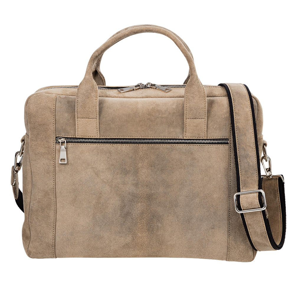 Laptoptasche, Ziegenvelours, sand