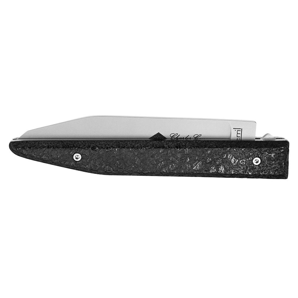 Couteau pliant Le Terril, charbon stabilisé, noir