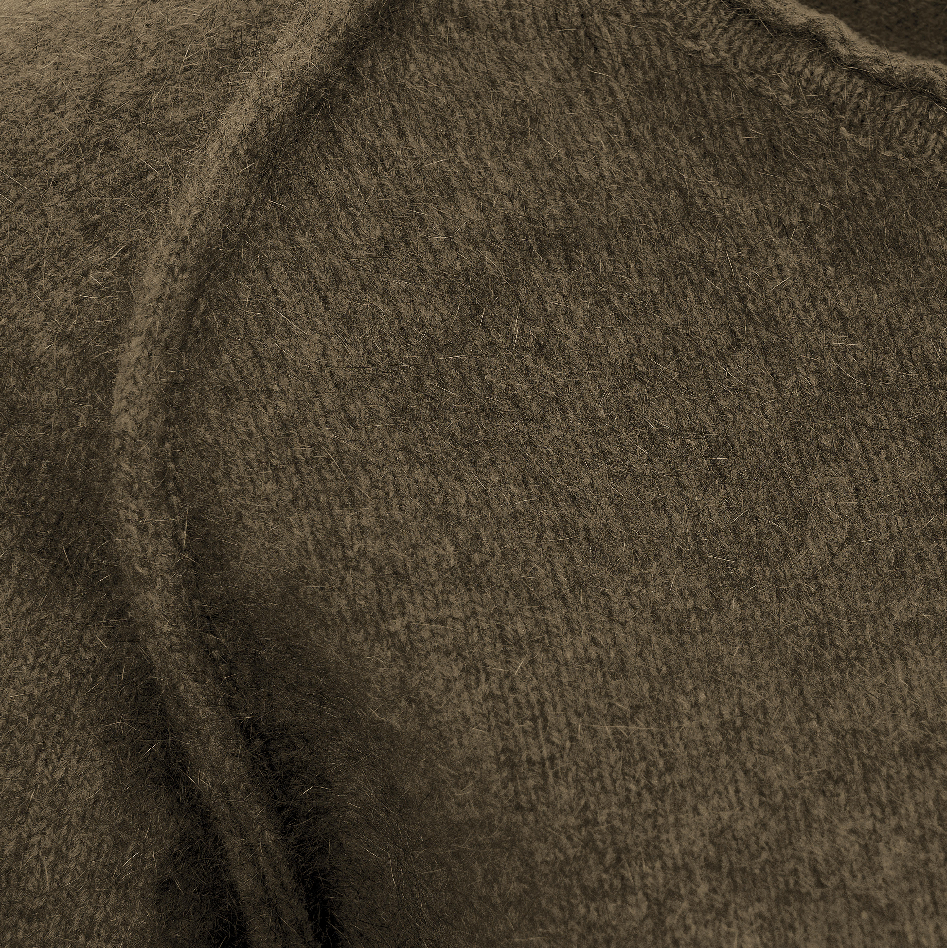 Pull côtelé pour femme en laine Mérinos/fourrure d’opossum