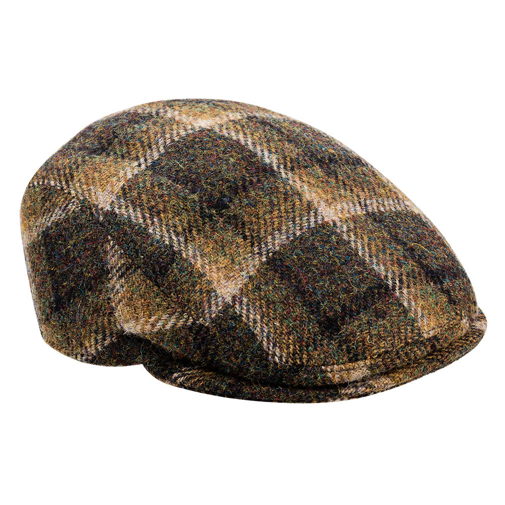 Bonnet Harris Tweed, vert/gris