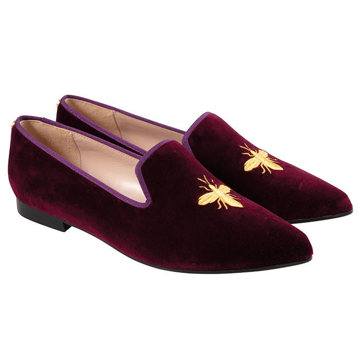 Damen Samt Loafers „Bee“