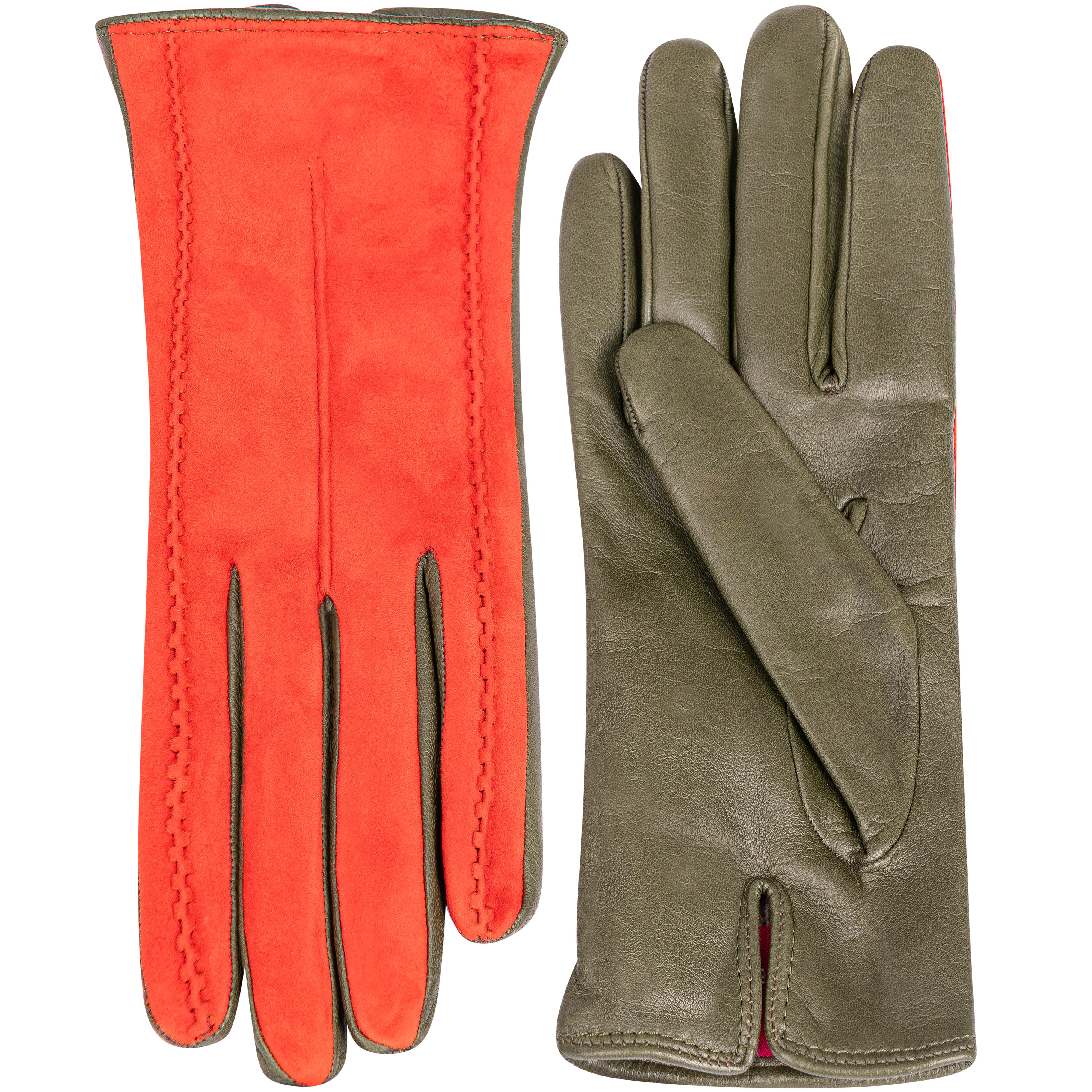 Damen Handschuhe GRENOBLE, Ziegenvelours & Lammnappa