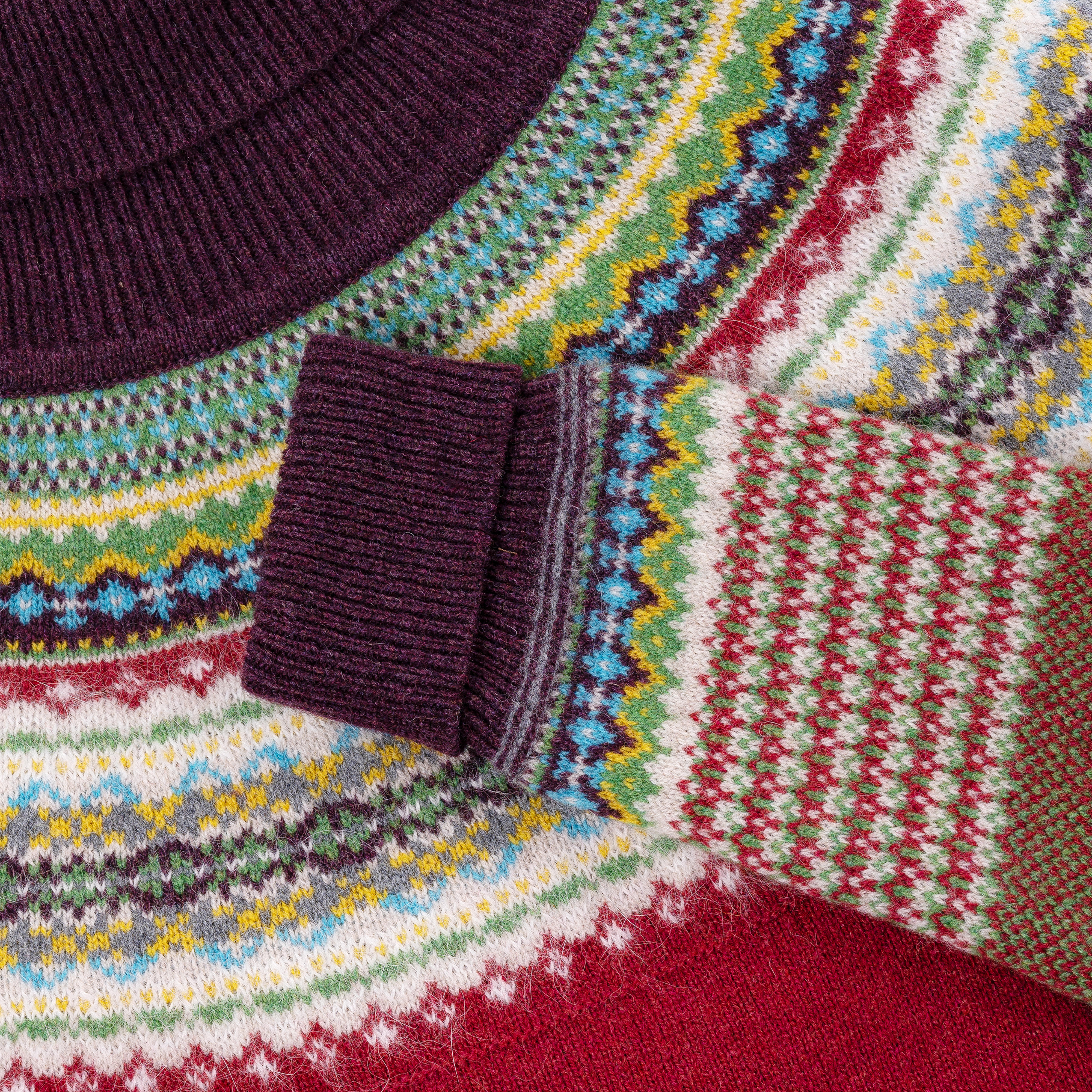 Eribé Damenpullover Rollkragen Fair Isle, Hemlock