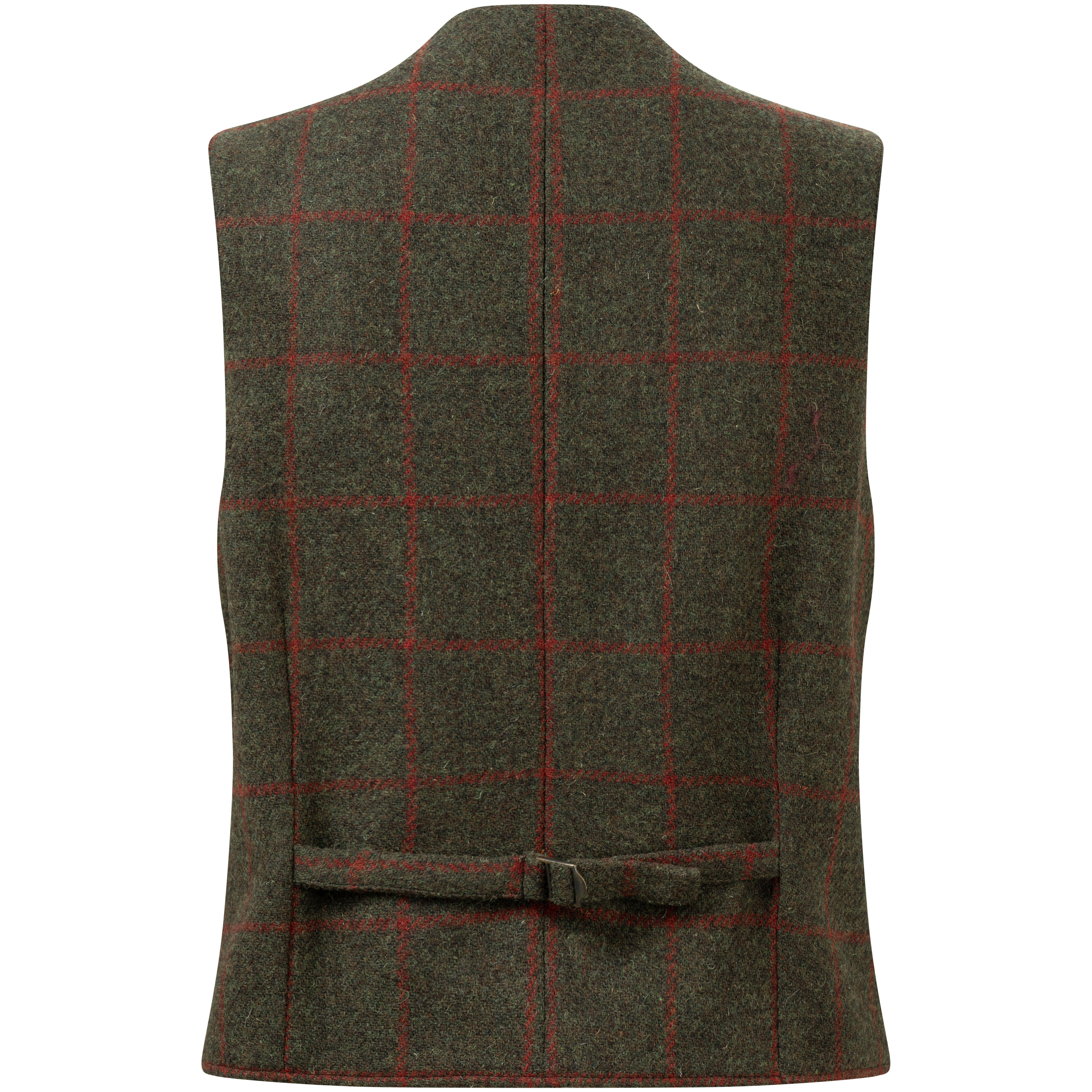 »Marvin« Men’s Tweed Vest, Green/Red