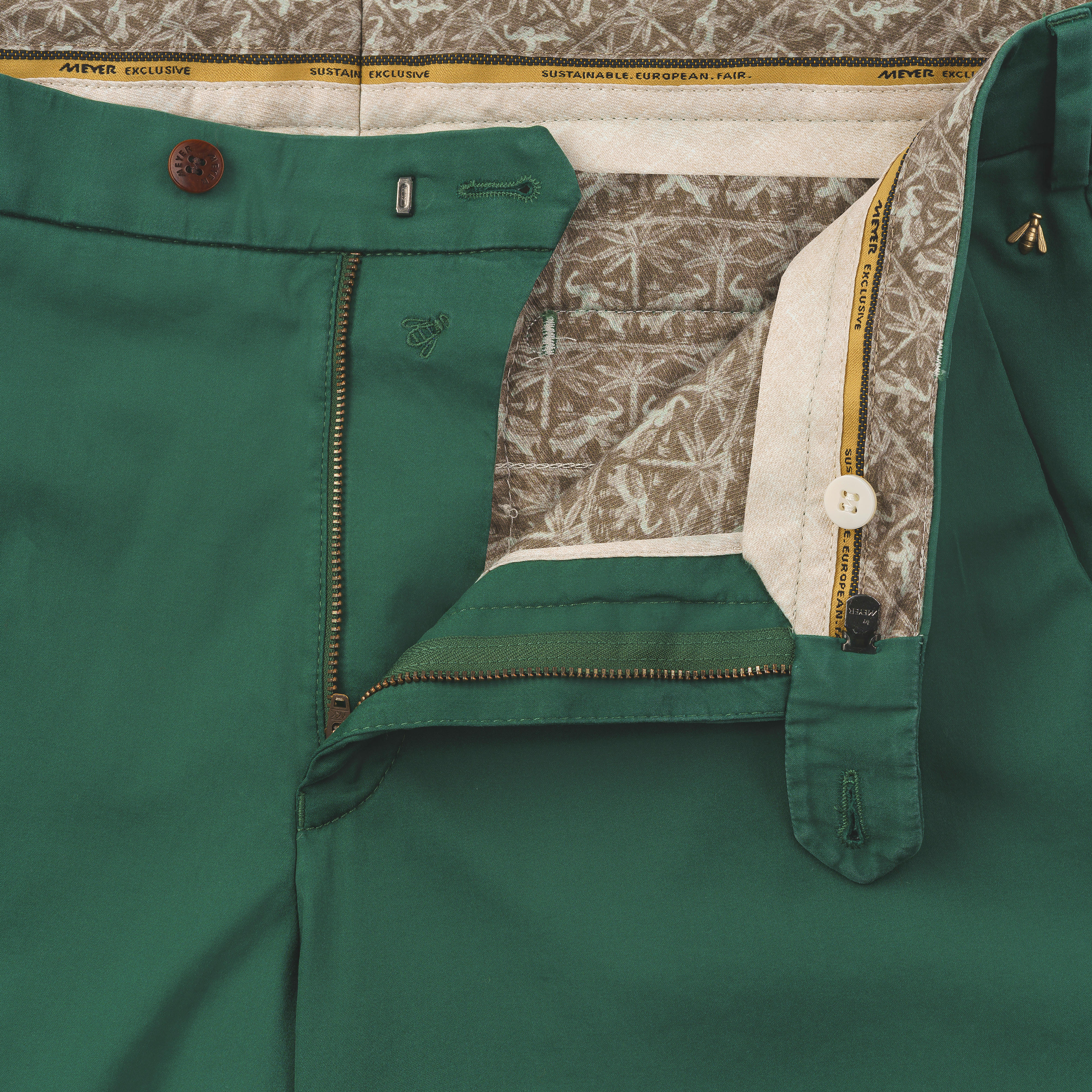 Meyer »Bonn« Men's Trousers, Cotton/Silk