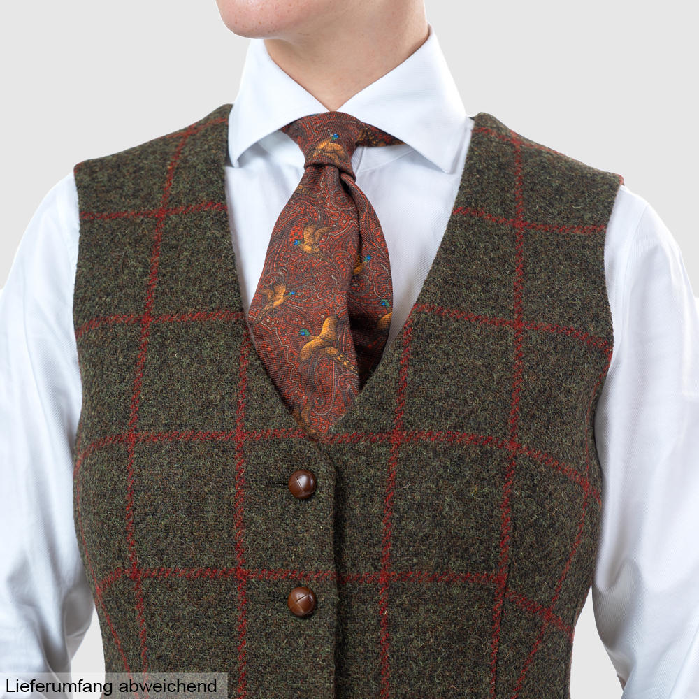 Damen-Tweed-Weste »Eve«, grün/rot