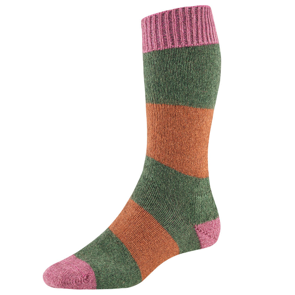 Socken mit Blockstreifen, Merino-Possum