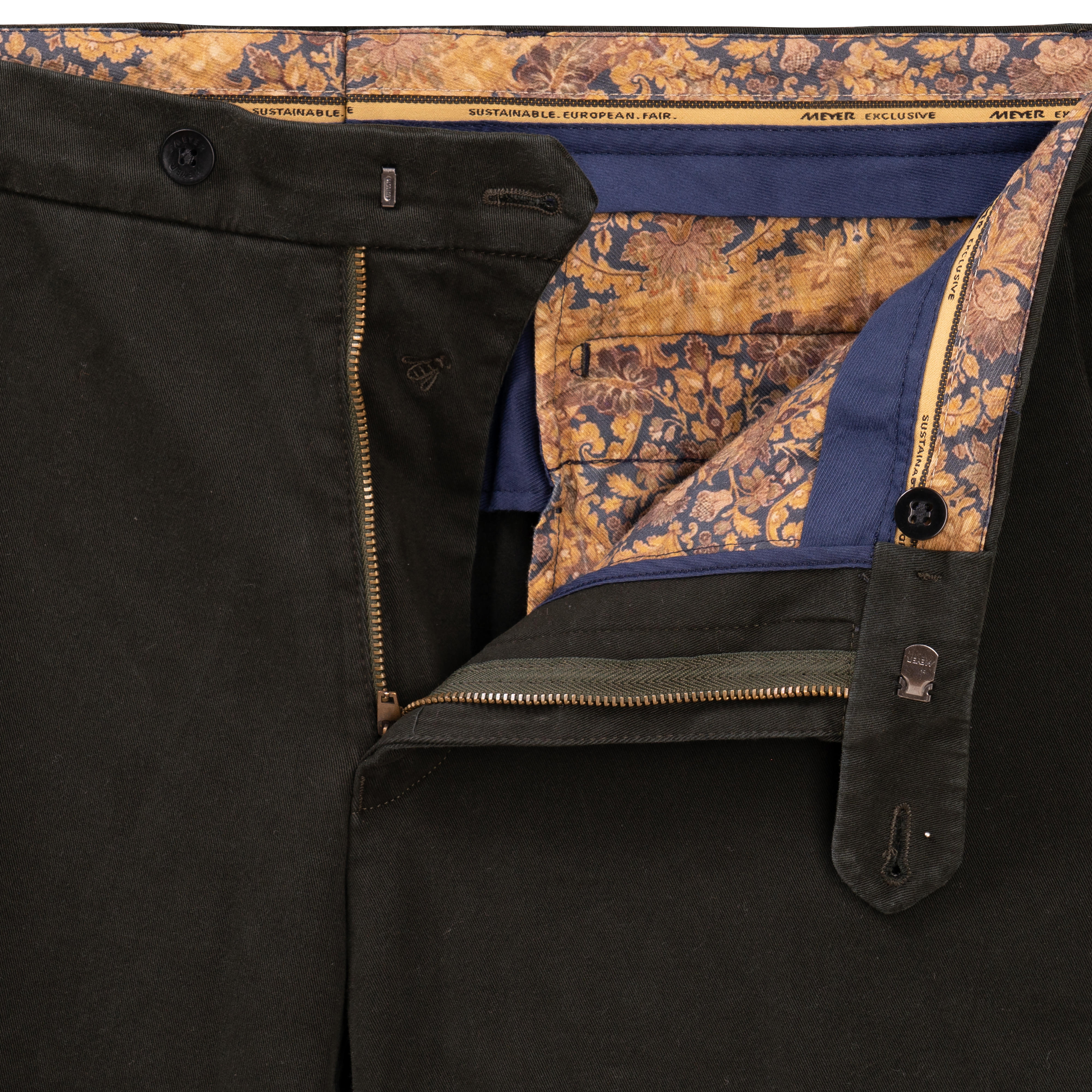 Meyer »Bonn« Men's Cashmere/Cotton Trousers