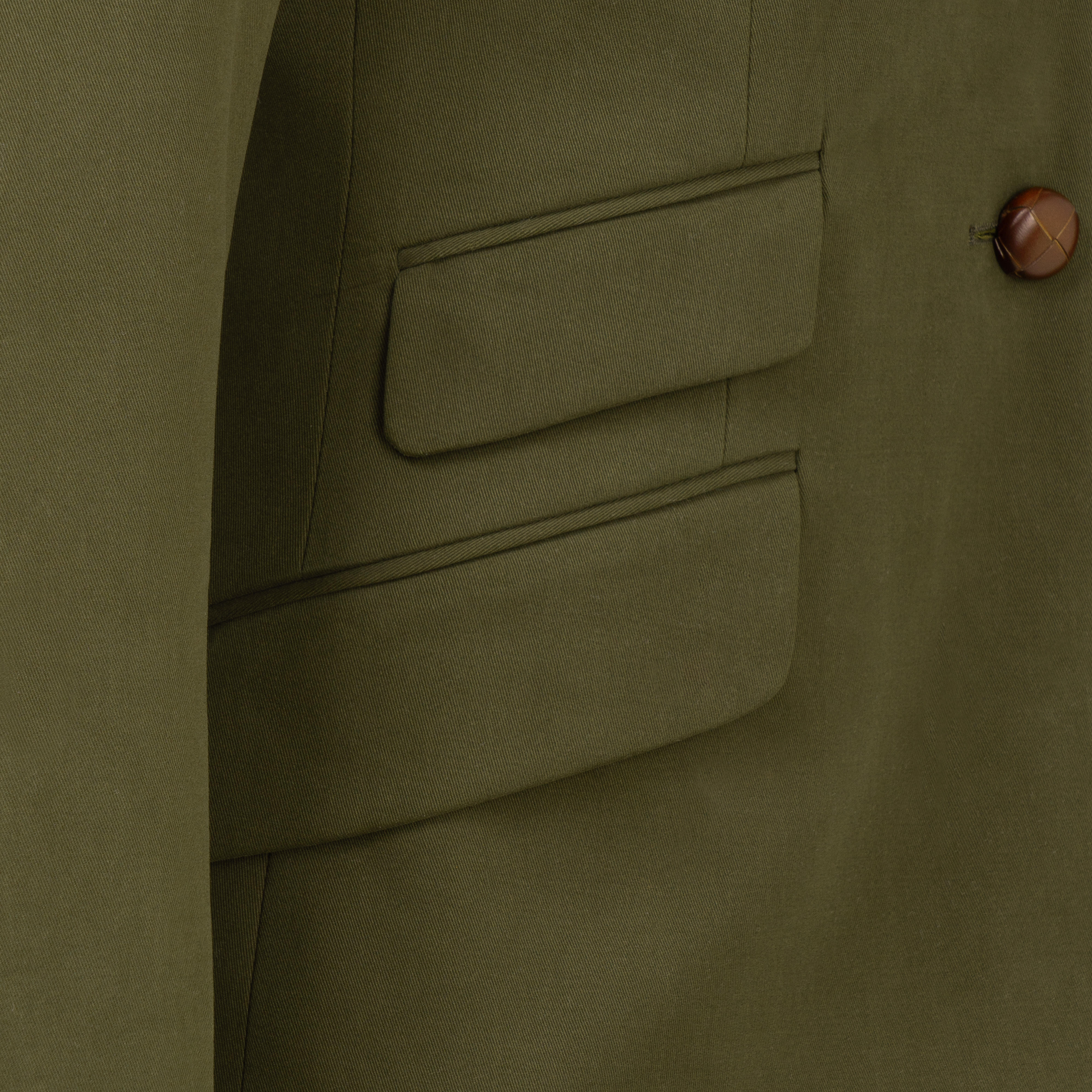 Blazer en coton pour femme » Andrea «,  vert forêt