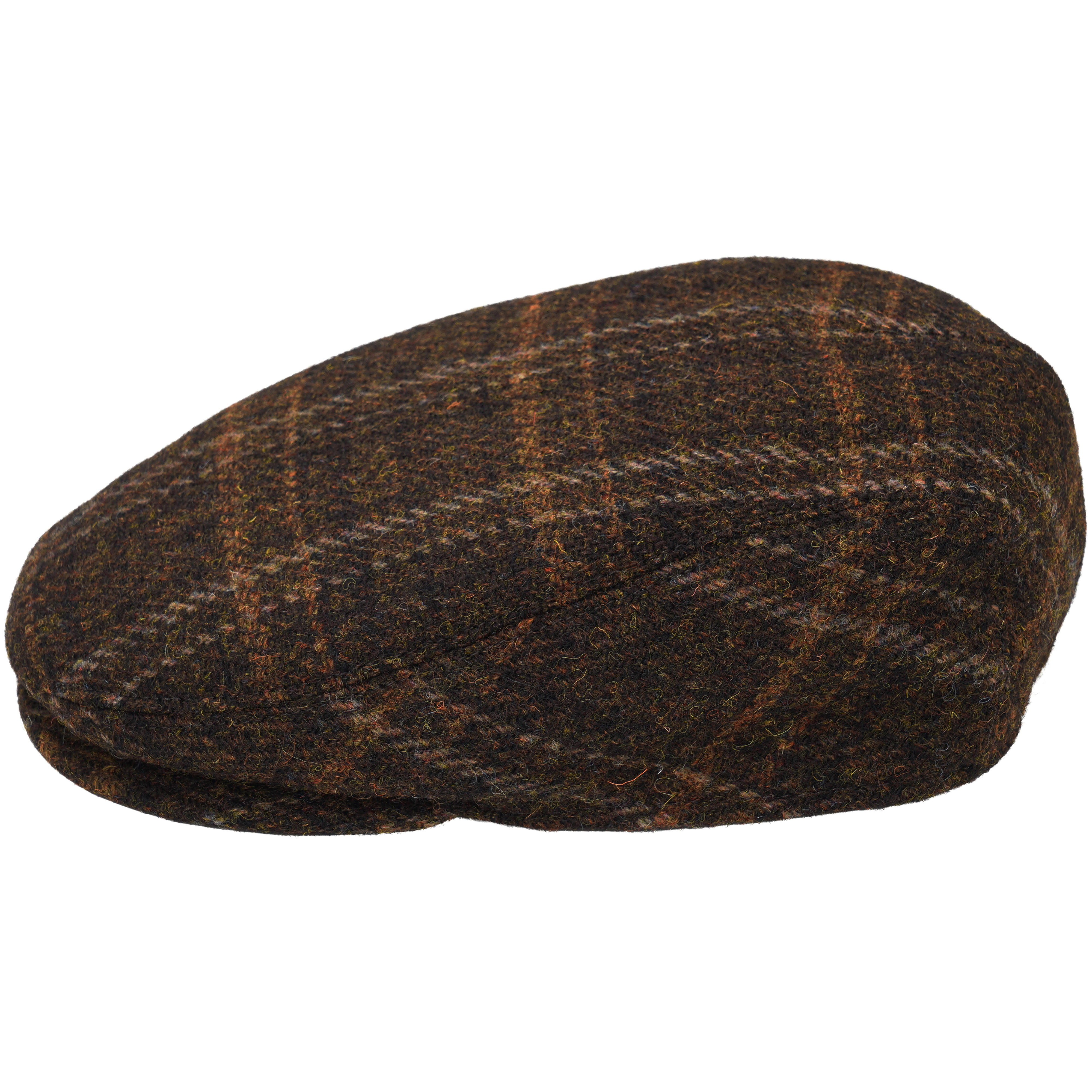 Mütze Harris-Tweed, rot/braun/grün