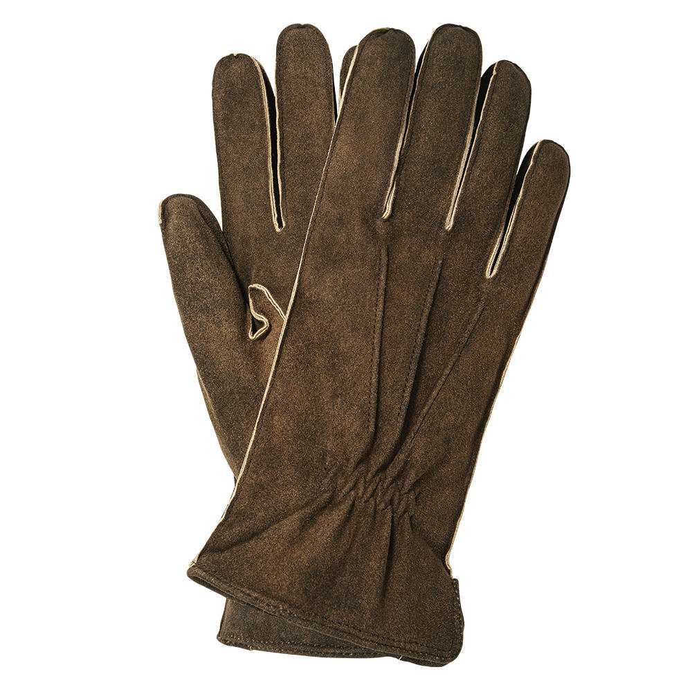 Herren Handschuhe UDINE, Ziegenvelours, Kaschmirfutter