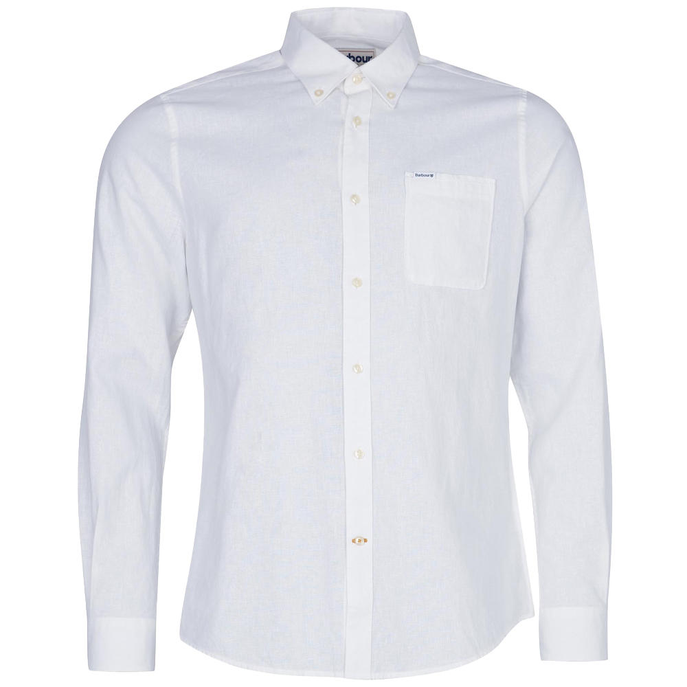 Barbour »Nelson« Men's Linen Shirt white M 827157/M