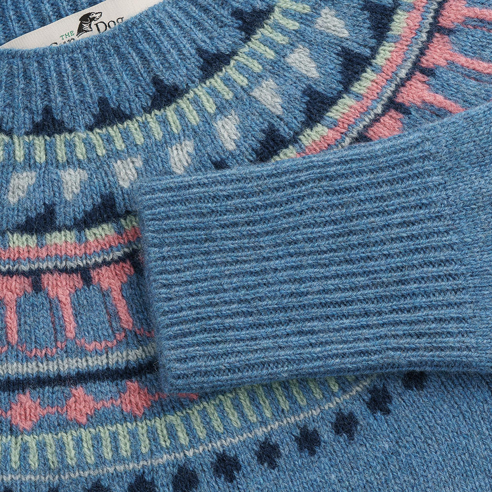 Damenpullover Fair Isle-Passe, blau